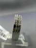 ESTATE .55CT DIAMOND 18KT WHITE GOLD 3D CLASSIC 3 ROW WEDDING ANNIVERSARY RING