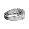 WIDE 1.74CT DIAMOND 18KT WHITE GOLD 3D ROUND & BAGUETTE WEDDING ANNIVERSARY RING