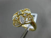 ESTATE WIDE .35CT ROUND & PRINCESS DIAMOND 14K YELLOW GOLD 3D OPEN FILIGREE RING
