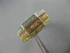 ESTATE WIDE .45CT DIAMOND 14KT WHITE YELLOW ROSE GOLD 3D HEXAGON STACKABLE RING