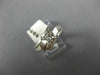 ESTATE 18K WHITE GOLD FOUR PRONG MATTE & SHINY SEMI MOUNT ENGAGEMENT RING #24594