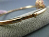 ESTATE LARGE 5.10CT DIAMOND & RUBY 14KT ROSE GOLD FLOWER CLASSIC BANGLE BRACELET