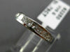 ESTATE .78CT DIAMOND 14KT WHITE GOLD 3D CLASSIC CHANNEL WEDDING RING BAND #1338