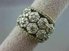 ESTATE LARGE 2.12CTW FANCY YELLOW & WHITE DIAMOND 18KT YELLOW GOLD FLOWER RING