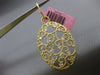 ESTATE EXTRA LARGE .52CT DIAMOND 14KT YELLOW GOLD 3D OVAL OPEN FILIGREE PENDANT