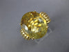 ESTATE EXTRA LARGE 10.0CT AAA YELLOW TOPAZ 14KT YELLOW GOLD 3D OVAL RING #1005