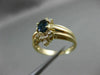 ESTATE .90CT DIAMOND & AAA OVAL SAPPHIRE 14KT YELLOW GOLD ENGAGEMENT RING #19569