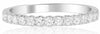 ESTATE .31CT DIAMOND 14KT WHITE GOLD SEMI ETERNITY SHARE PRONG ANNIVERSARY RING