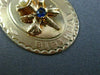 ANTIQUE LARGE .10CT SAPPHIRE PEARL 14K YELLOW GOLD HAPPY BIRTHDAY PENDANT #21188