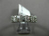 ESTATE 1.13CT ROUND & BAGUETTE DIAMOND 18KT WHITE GOLD WEDDING ANNIVERSARY RING