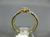 ESTATE .33CT DIAMOND 14KT YELLOW GOLD SOLITAIRE INFINITY FLOWER FRIENDSHIP RING