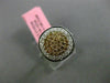 ESTATE WIDE .61CT FANCY DIAMOND 18KT TWO TONE GOLD 3D PAVE CIRCULAR CLASSIC RING