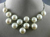 ESTATE .55CT DIAMOND & AAA PEARL 14KT WHITE GOLD 3D CLASSIC V SHAPE NECKLACE