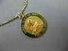 ESTATE 14KT YELLOW GOLD HANDCRAFTED HEART OF MARY PRAY FOR US PENDANT #24014