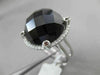 ESTATE MASSIVE 31.89CT DIAMOND & AAA SMOKY TOPAZ 14K WHITE GOLD DOME SHAPE RING