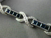 ESTATE 5.29CT DIAMOND & AAA SAPPHIRE 14KT WHITE GOLD 3D X LOVE TENNIS BRACELET