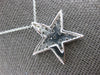 ESTATE .60CT DIAMOND 14K WHITE GOLD 3D CLASSIC STAR LOVE FLOATING PENDANT #27842
