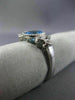 2.20CT DIAMOND & AAA OVAL BLUE TOPAZ 14KT WHITE GOLD 3D FILIGREE ENGAGEMENT RING