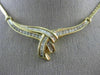 ANTIQUE 1.15CT ROUND & BAGUETTE DIAMOND 14KT YELLOW GOLD TWIST NECKLACE #21580