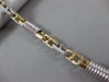 ESTATE WIDE & LARGE 14KT WHITE & YELLOW GOLD 3D FANCY LINK MEN'S BRACELET #22852