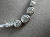 ESTATE .77CT DIAMOND 14K WHITE GOLD 3D CLASSIC 5 STONE GRADUATING BEZEL NECKLACE