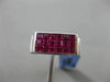 ESTATE 2.88CT DIAMOND & AAA RUBY 18KT WHITE GOLD 3D ETOILE RECTANGULAR MENS RING