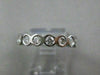 ESTATE 1.21CT DIAMOND 14KT WHITE GOLD ROUND BEZEL WEDDING ANNIVERSARY RING 18545