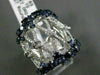 ESTATE MASSIVE 2.82CT DIAMOND & SAPPHIRE 18KT WHITE GOLD INFINITY COCKTAIL RING