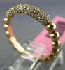 ESTATE .31CT DIAMOND 14KT ROSE GOLD 3D MULTI ROW BEADED WEDDING ANNIVERSARY RING