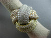 ESTATE MASSIVE 6.67CT DIAMOND 18KT TRI COLOR GOLD 3D PAVE LOVE KNOT FUN RING