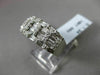 ESTATE WIDE 1.24CT BAGUETTE & ROUND DIAMOND 18KT WHITE GOLD ANNIVERSARY RING
