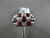ESTATE 1.83CT DIAMOND & AAA RUBY 14KT WHITE GOLD 3D MULTI ROW ETOILE FUN RING