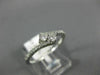 ESTATE .50CT DIAMOND 14KT WHITE GOLD ROUND 3D TWO STONE CRISS CROSS LOVE RING