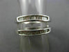 WIDE .50CT ROUND & BAGUETTE DIAMOND 14K WHITE GOLD STACKABLE 3 BAND INSERT RING