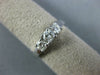 .64CT DIAMOND 14KT WHITE GOLD 3 STONE PAST PRESENT FUTURE ENGAGEMENT RING #1569