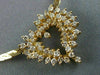 ESTATE 1.20CT DIAMOND 14KT YELLOW GOLD CLASSIC FANCY OPEN HEART NECKLACE #6034