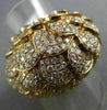 ESTATE LARGE 3.76CT ROUND DIAMOND 18KT ROSE GOLD 3D MULTI SHELL CLUSTER FUN RING
