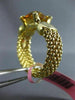 ESTATE LARGE 3.06CT DIAMOND & AAA CITRINE 14K YELLOW GOLD 3D MESH FLEXIBLE RING