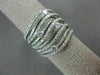 ESTATE LARGE 1.92CT DIAMOND 18KT WHITE GOLD 3D MULTI ROW ETOILE WAVE LOVE RING