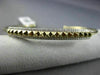 ESTATE LARGE .26CT DIAMOND 14KT YELLOW GOLD 3D PYRAMID SPIKE FUN BANGLE BRACELET