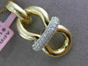 ESTATE LARGE .40CT DIAMOND 14K WHITE & YELLOW GOLD 3D PAVE BOW LOVE KNOT PENDANT