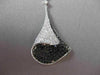 ESTATE 1.25CT BLACK & WHITE DIAMOND 14KT WHITE GOLD FLOATING 3D PENDANT & CHAIN