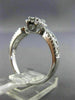 ESTATE WIDE .98CT DIAMOND 18KT WHITE GOLD 3D HALO MARQUISE SHAPE HEART LOVE RING