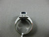 ESTATE LARGE 5.24CT DIAMOND & AAA SAPPHIRE 18KT WHITE GOLD HALO ENGAGEMENT RING