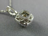ESTATE 1.36CT WHITE & FANCY YELLOW DIAMOND 18KT 2 TONE GOLD 3D FILIGREE PENDANT