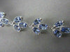 ESTATE WIDE 8.81CT DIAMOND & TANZANITE 14K WHITE GOLD FILIGREE MILGRAIN BRACELET