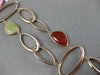 ESTATE 14KT ROSE GOLD 3D 2 ROW LINK MULTI COLOR QUARTZ BY THE YARD FUN BRACELET