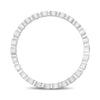 ESTATE .22CT DIAMOND 14KT WHITE GOLD ETERNITY FILIGREE WEDDING ANNIVERSARY RING