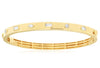 .65CT DIAMOND 14K YELLOW GOLD 3D 7 STONE MULTI SHAPE ETOILE CUFF BANGLE BRACELET