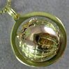 ESTATE 18K YELLOW & ROSE GOLD 3D ALL AROUND THE WORLD HANDCRAFTED PENDANT #26296